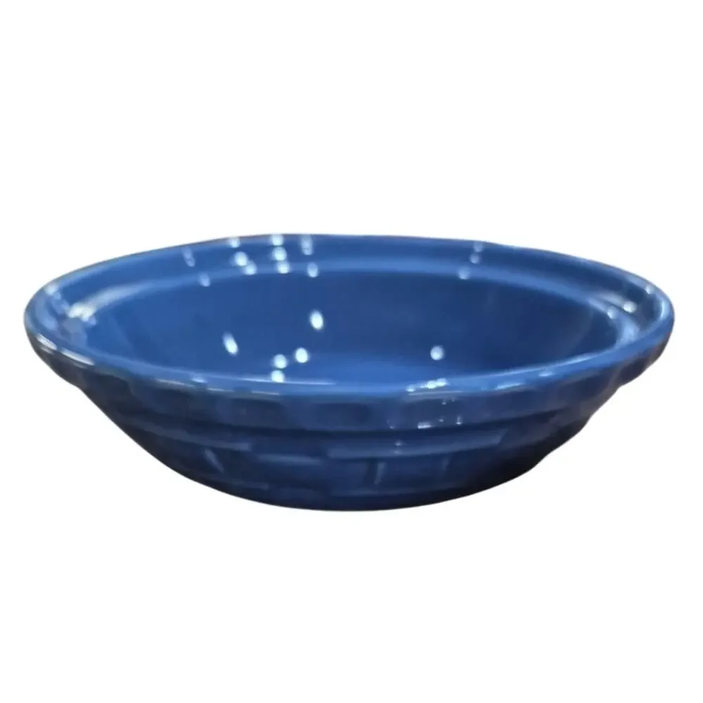 Longaberger Small Blue Ceramic Pie Plate 7 1/4